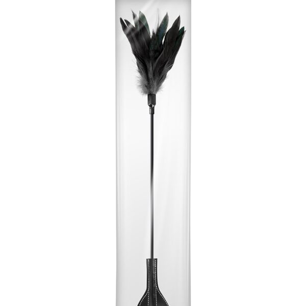 Mini cravache main avec plumes noires – Sweet Caress