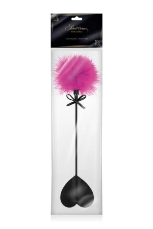Tapette coeur avec pompon fuchsia – Sweet Caress - 94edenstreet.com - sexshop en ligne