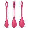 Kit d’entrainement pelvien Yoni Power 1 Rouge – Satisfyer - 94edenstreet.com - sexshop en ligne