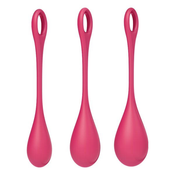 Kit d’entrainement pelvien Yoni Power 1 Rouge – Satisfyer