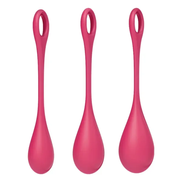 Kit d’entrainement pelvien Yoni Power 1 Rouge – Satisfyer
