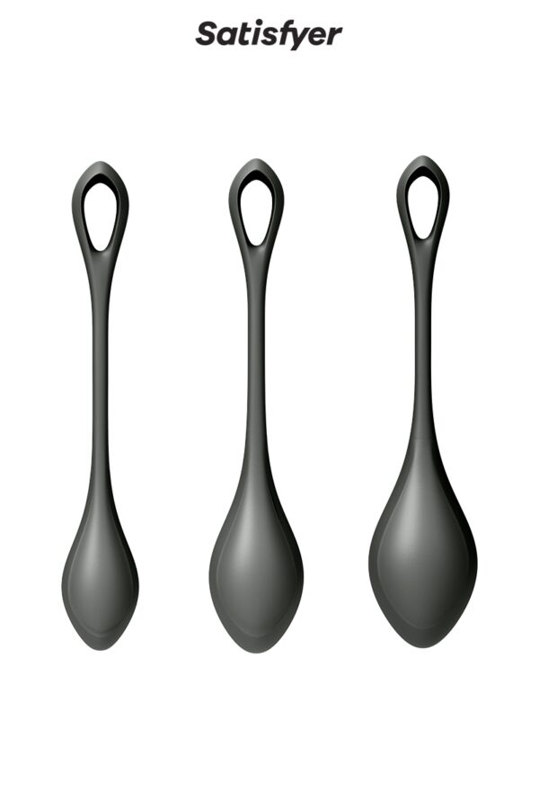 Kit d'entrainement pelvien Yoni Power 2 noir - Satisfyer – Image 2