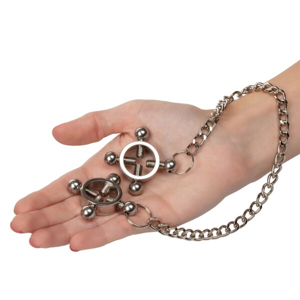 Pinces à tétons 4 points & chaine – Calexotics