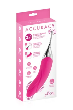 Double stimulateur Accuracy fuchsia – Yoba - 94edenstreet.com - sexshop en ligne