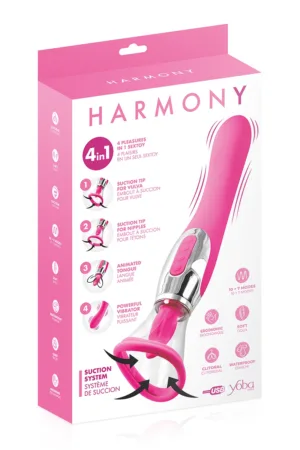 Stimulateur 4 en 1 Harmony fuchsia – Yoba - 94edenstreet.com - sexshop en ligne