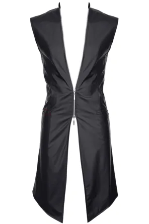 Veste longue sans manche wetlook Marco – Regnes - 94edenstreet.com - sexshop en ligne