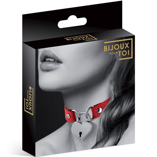 Collier rouge cadenas coeur – Bijoux Pour Toi