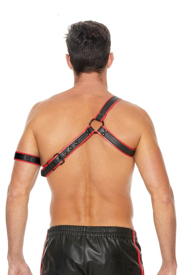 Harnais Gladiator rouge et noir - Ouch! – Image 2