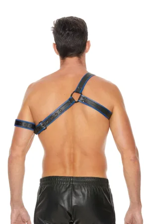 Harnais Gladiator bleu et noir – Ouch! - 94edenstreet.com - sexshop en ligne