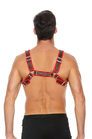 Harnais Buckle Bulldog rouge – Ouch! - 94edenstreet.com - sexshop en ligne