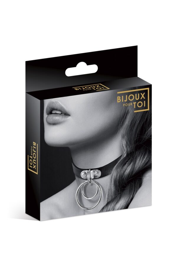 Collier Fetish avec double  anneau – Bijoux pour Toi - 94edenstreet.com - sexshop en ligne