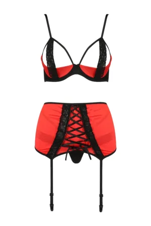 Ensemble lingerie à jarretelles Femmina – Passion - 94edenstreet.com - sexshop en ligne