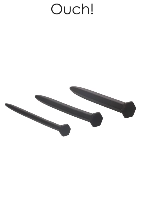 Set de 3 plugs urétraux Grands clous – Ouch! - 94edenstreet.com - sexshop en ligne
