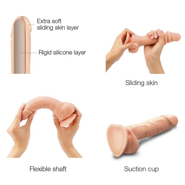 Gode double densité sliding skin S – Strap On Me