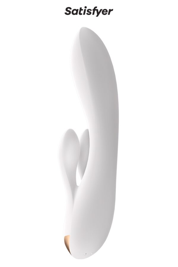 Vibro Rabbit connecté Double Flex blanc - Satisfyer – Image 2