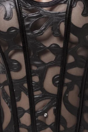 Corset bustier à jarretelles – Grey Velvet - 94edenstreet.com - sexshop en ligne