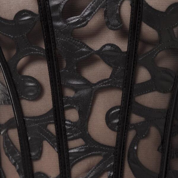 Corset bustier à jarretelles – Grey Velvet