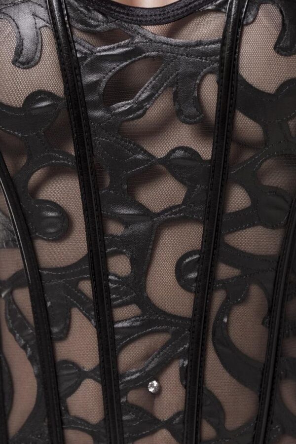 Corset bustier à jarretelles - Grey Velvet – Image 2