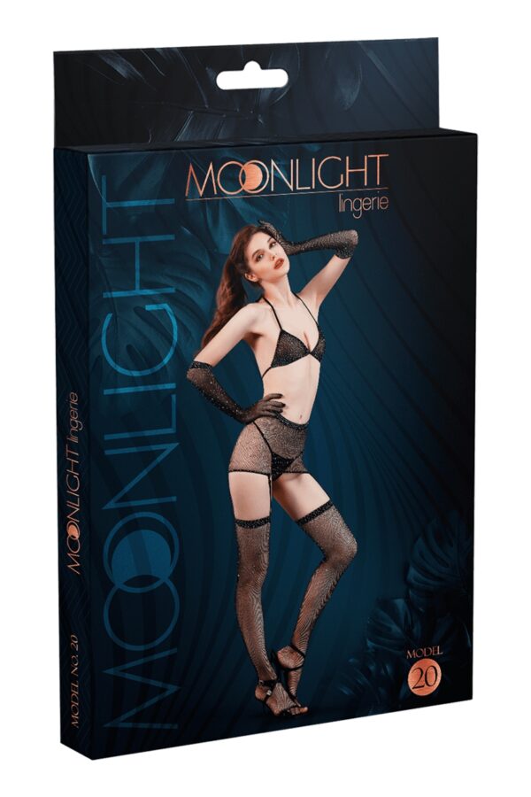 Ensemble résille et strass  N°20 – Moonlight - 94edenstreet.com - sexshop en ligne