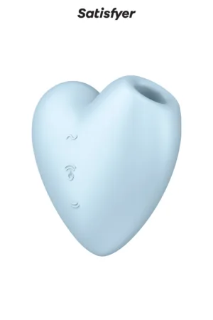 Double stimulateur Cutie Heart bleu – Satisfyer - 94edenstreet.com - sexshop en ligne
