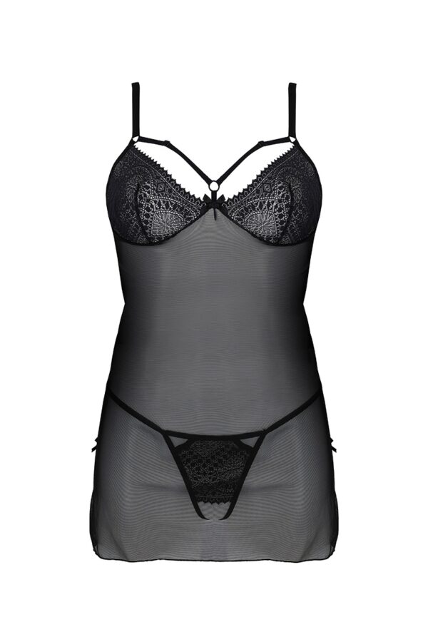 Nuisette Drosera et string ouvert – Passion ECO Collection - 94edenstreet.com - sexshop en ligne