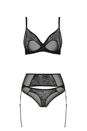 Ensemble à jarretelles Selaginella – Passion ECO Collection - 94edenstreet.com - sexshop en ligne