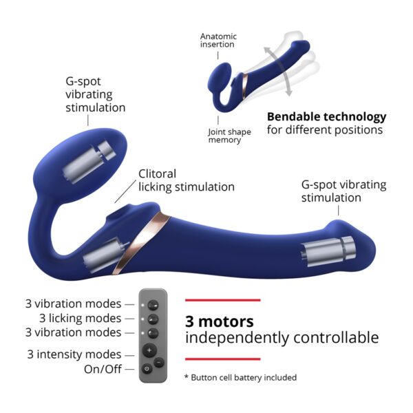 Strap-on-me Multi Orgasm bleu nuit L