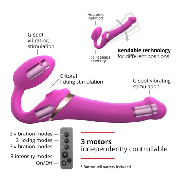 Strap-on-me Multi Orgasm Fuchsia L