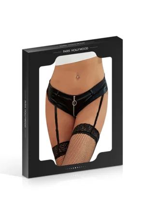 Culotte porte-jarretelles à zip - 94edenstreet.com - sexshop en ligne