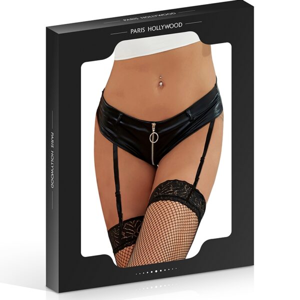 Culotte porte-jarretelles à zip