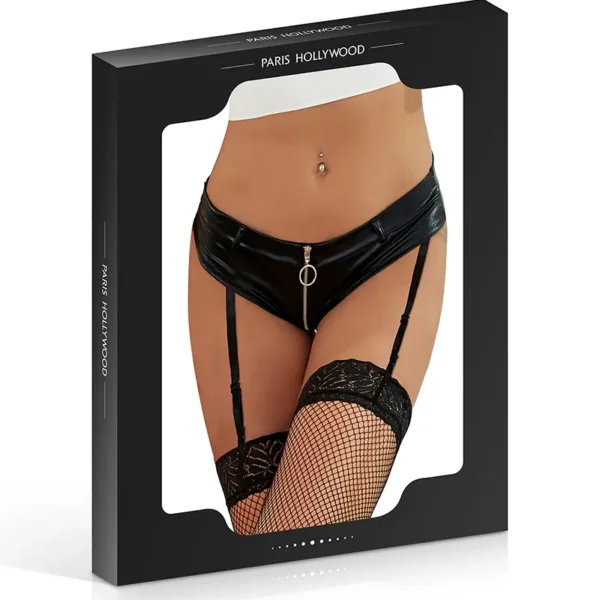 Culotte porte-jarretelles à zip
