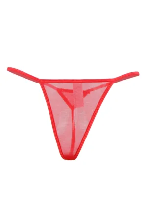 Porte-jarretelles rouge et string - 94edenstreet.com - sexshop en ligne