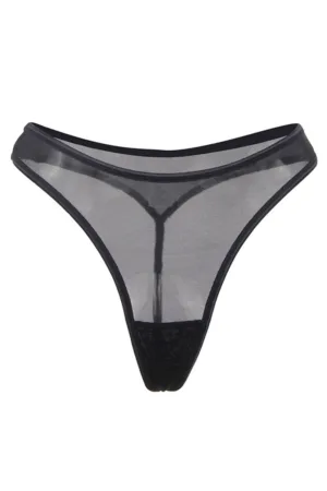 Porte-jarretelles noir et string - 94edenstreet.com - sexshop en ligne
