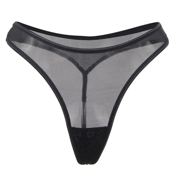 Porte-jarretelles noir et string