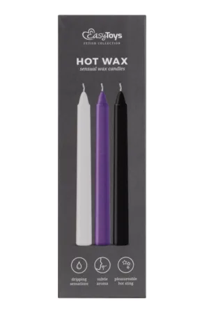 3 Bougies sensuelles Hot Wax - 94edenstreet.com - sexshop en ligne