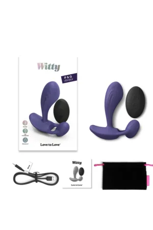 Double stimulateur télécommandé Witty – Love To Love - 94edenstreet.com - sexshop en ligne