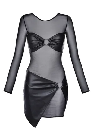 Robe noire V-9219 – Axami - 94edenstreet.com - sexshop en ligne