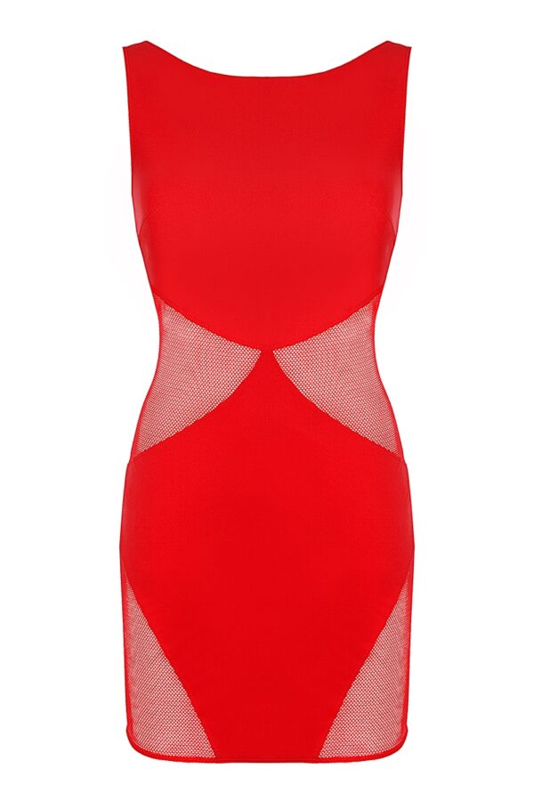 Robe rouge V-9289 – Axami - 94edenstreet.com - sexshop en ligne