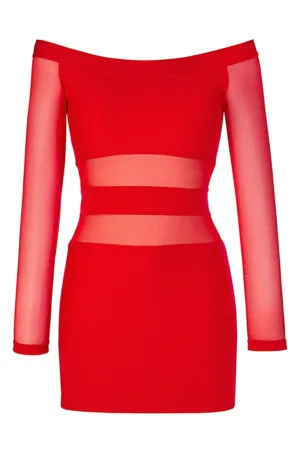 Robe rouge V-9299 – Axami - 94edenstreet.com - sexshop en ligne