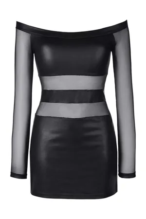 Robe noire V-9309 – Axami - 94edenstreet.com - sexshop en ligne