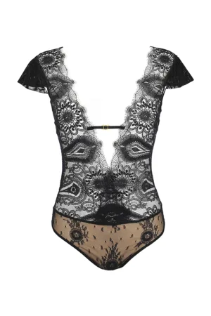 Body tulle et dentelle noir V-9900 – Axami - 94edenstreet.com - sexshop en ligne