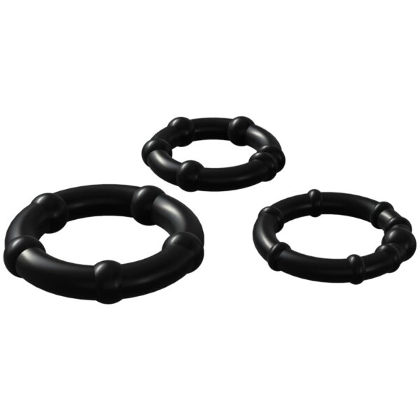 Set 3 Cockrings noir Babooom – Wooomy