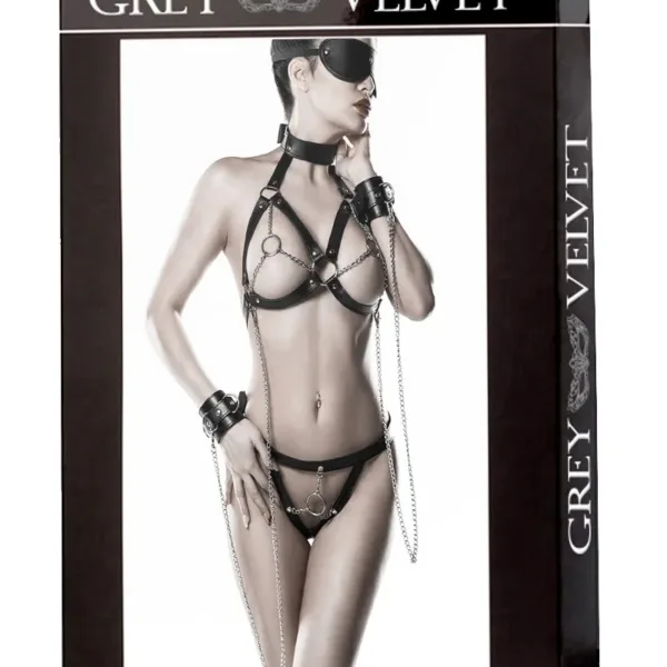Lingerie SM chic 5 pièces – Grey Velvet