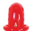 Cage de chasteté ABS rouge – Malesation - 94edenstreet.com - sexshop en ligne