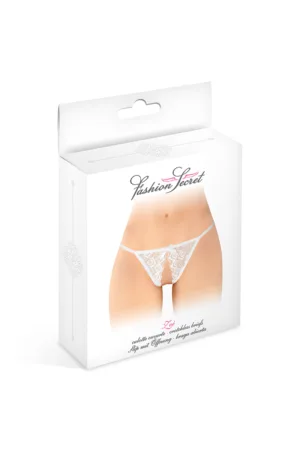 Culotte ouverte Zoé blanche – Fashion Secret - 94edenstreet.com - sexshop en ligne