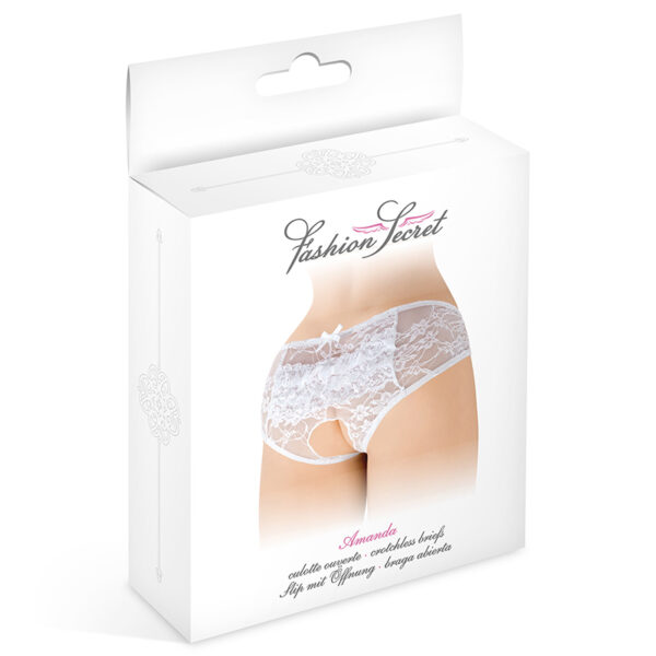 Culotte ouverte blanche Amanda – Fashion Secret