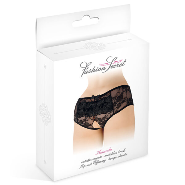 Culotte ouverte noire Amanda – Fashion Secret