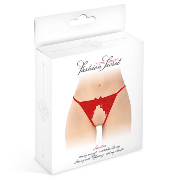 String ficelle ouvert Sandra rouge – Fashion Secret