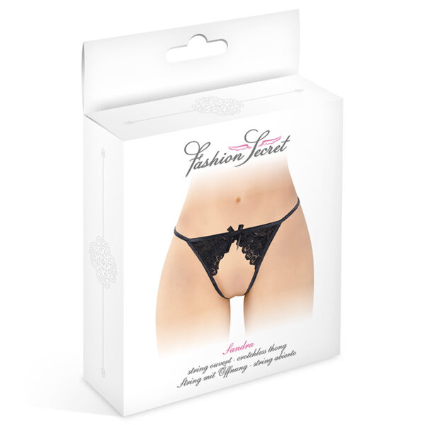 String ficelle ouvert Sandra noir – Fashion Secret