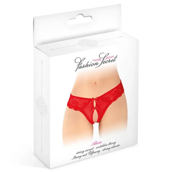 String ouvert Alicia rouge – Fashion Secret